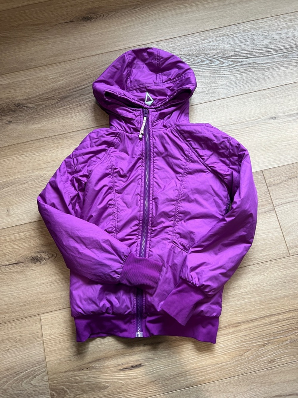 Lululemon Ivivva Purple Hooded Lined Jacket Girls size 10